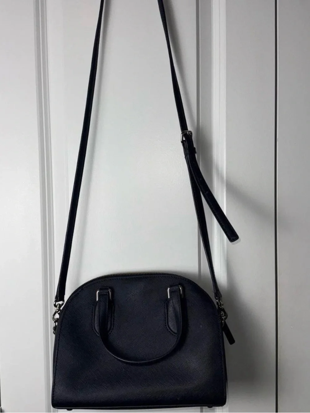 Kate Spade NY Laurel Way Leather Reiley Satchel Black Womens